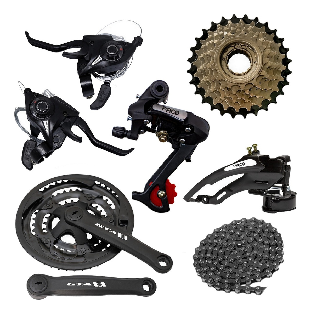 Kit 21v Bicicleta 29 E 26 Corrente Catraca Rapid Fire Câmbio
