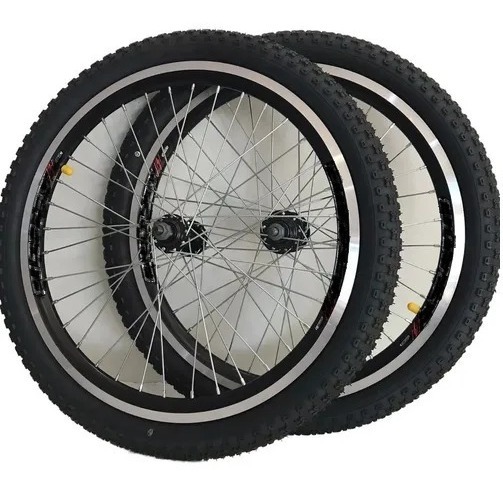 Par Rodas Aro 20 Aero Cubo Ferro Bmx Vbrake + Pneu + Camara