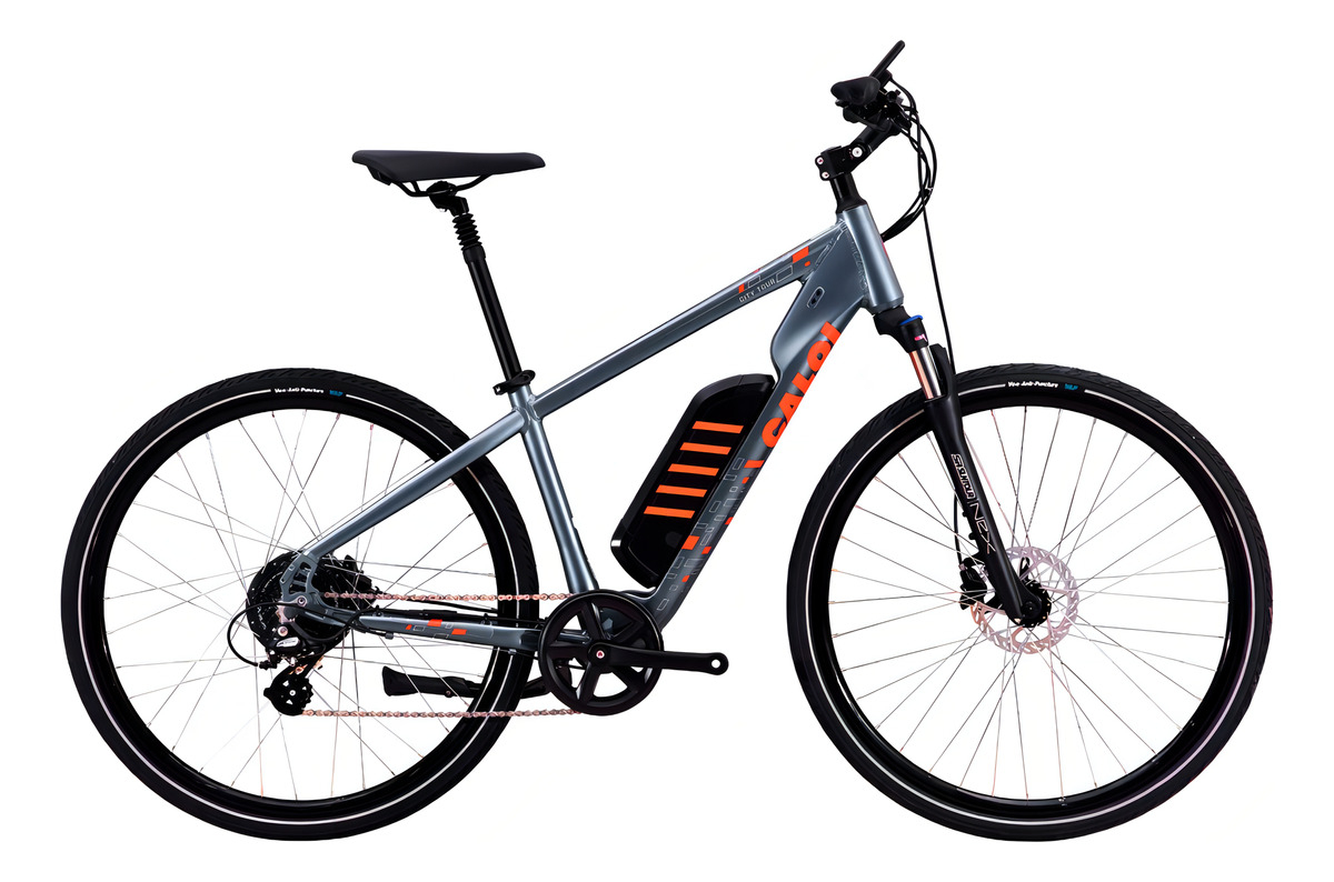 Bike Elétrica Caloi Assistida E-vibe City Tour Shimano Cor Cinza